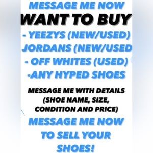 ACTIVELY BUYING BULK SHOE LOTS
Sell me any shoes you have, send detailed pics